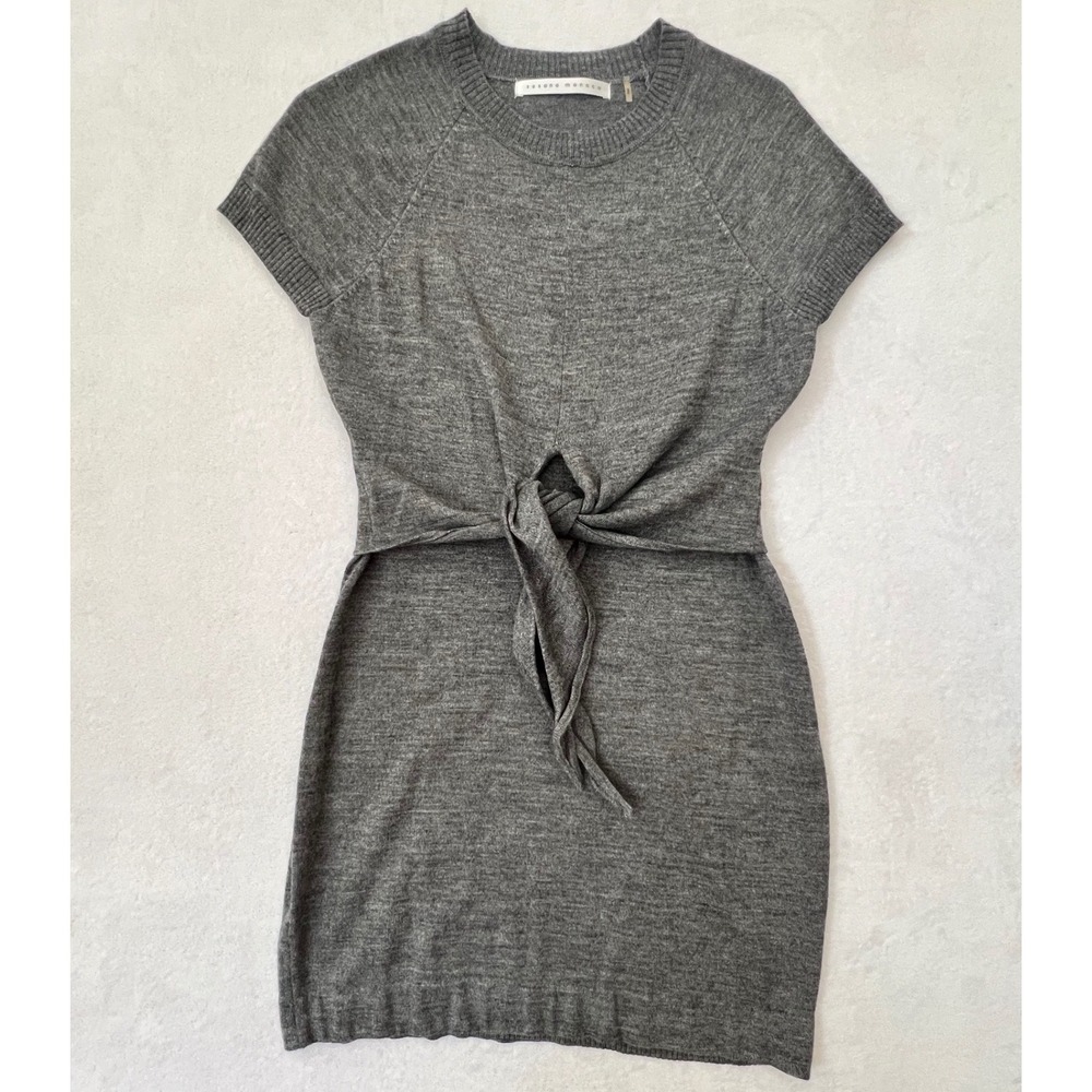 Susana Monaco Knit Dress‎ Grey Merino Wool Blend Layered Mini Medium